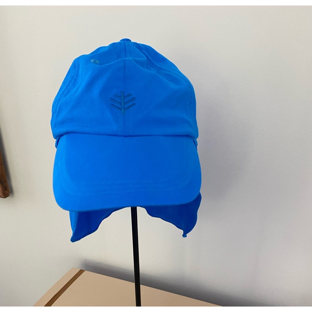 Coolibar Toddler Vibrant Blue Cap with Neck Flap